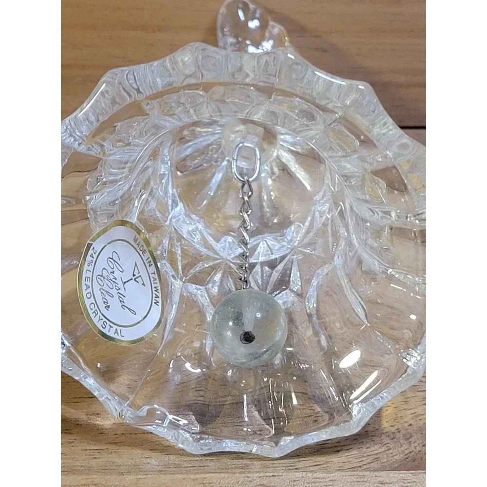 Vintage Bell 24% Lead Crystal Butterfly Bell 3